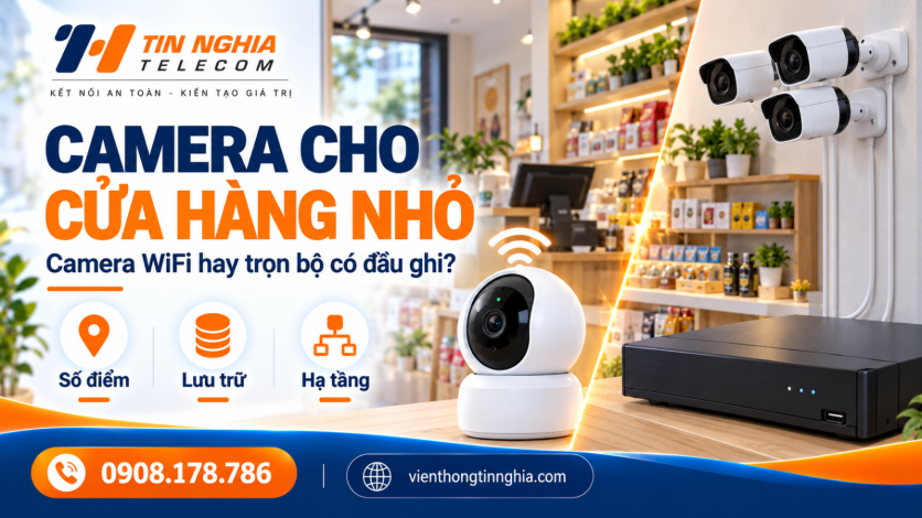 Camera Cho Cửa Hàng Nhỏ: Dùng Camera WiFi Hay Trọn Bộ Có Đầu Ghi?