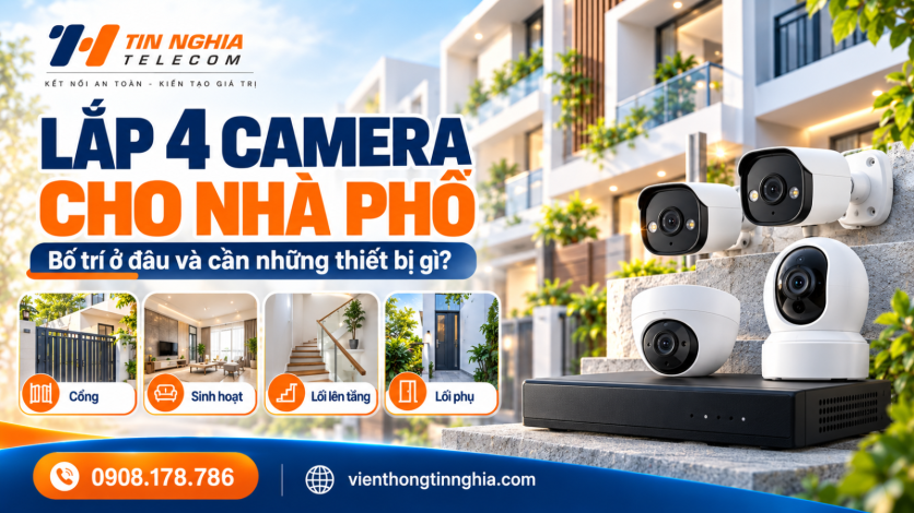Lắp 4 Camera Cho Nhà Phố: Bố Trí Ở Đâu Và Cần Những Thiết Bị Gì?