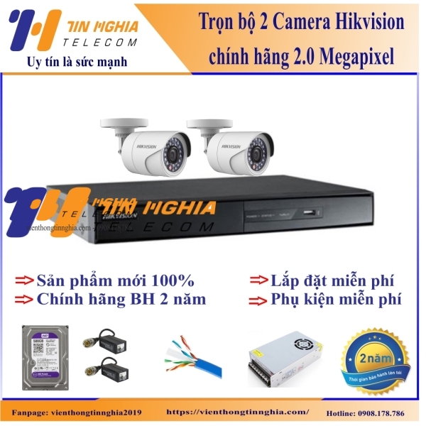 Trọn Bộ 2 Camera Hikvision